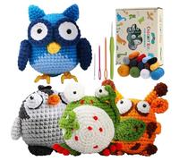 Elegauit Cute and Fun Little Dolls Crochet Kit with Ergonomic Hooks, Premium Yarn, Storage Organizer Case - Complete Starter Set for Beginner to Advanced Crafters