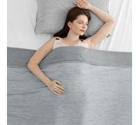 Elegear Cooling Blanket for Night Sweats, Q-Max 0.5 Arc-Chill 3.0 Cool Fiber Summer Throw for Bed Sofa Chair Travel Adult Kids Hot Sleeper, Comfort, Lightweight, Single, 130x170cm, Gray