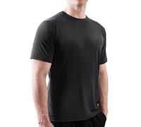 Elegear Cooling Men's Black T-Shirt for Summer, Arc-Chill Undershirt Tee Shirts Tops for Men, Stay Cool, Short Sleeve, Crewneck, Round Neck, Plain Casual T Shirt, Q-Max 0.5