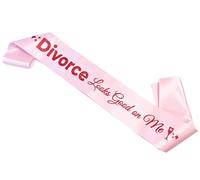 Elegemma Divorce Sash for Women “Divorce Looks Good on Me”, Just Divorced Party Decorations, Funny Breakup Gifts, Single Again Celebration, Glow Up Party Supplies, Finally Free Girls Night Accessories