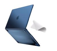 eleger Anti-cracking Case compatible with M5/M4/M3/M2 MacBook Air 13 inch A3449 A3240 A3113 A2681, 2026 2025 2024 2022 Release, Blue TPU Bumper & Hard PC Shell, Matte Midnight