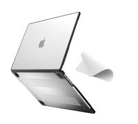 eleger Anti-cracking Case compatible with MacBook Air 15 inch M5 A3448 M4 A3241 M3 A3114 M2 A2941, 2026 2025 2024 2023 Release, Black TPU Bumper & Hard PC Shell, Matte Clear