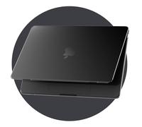 eleger Matte Crystal Case Compatible with MacBook Air 13 inch M5 M4 M3 M2 [Matching Mac's color], 2026 2025 2024 2022 Release, Ultra Thin Hard Case for Mac Air 13.6", Space Black Transparent