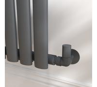 Elego Anthracite Gray Modern Manual Corner Radiator Valves With Lockshield