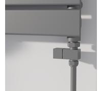 Elego Anthracite Gray Modern Manual Straight Radiator Valves (pair)