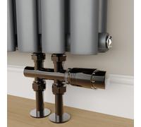 Elego Black Nickel Modern TRV H Block Thermostatic Radiator Valves