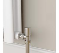 Elego Chrome Modern Manual Angled Radiator Valves (pair)