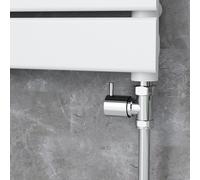 Elego Chrome Modern Manual Straight Radiator Valves (pair)