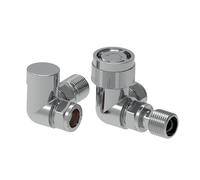 Elego Chrome Modern TRV Base Corner with Lockshield