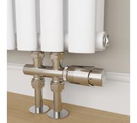 Elego Chrome Modern TRV H Block Thermostatic Radiator Valves