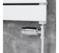 Elego Chrome Modern TRV Straight Thermostatic Radiator Valves With Lockshield