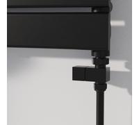Elego Matte Black Modern Manual Straight Radiator Valves (pair)