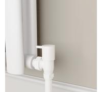 Elego White Modern Manual Angled Radiator Valves (pair)