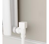 Elego White Modern Manual Angled Radiator Valves (pair)