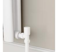 Elego White Modern Manual Angled Radiator Valves Pair