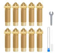 ELEGOO 10pcs Multi Size Nozzles for Neptune 4 Plus/Max 3D Printer, Brass Hotend Nozzles 0.4/0.6/0.8/1.0mm with Cleaning Kits