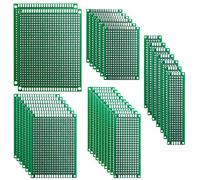 ELEGOO 32 Pcs Double Sided PCB Board Prototype Kit for DIY Soldering with 5 Sizes Compatible with Arduino Kits