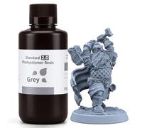 ELEGOO 3D Printer Rapid Resin, 405nm LCD UV-Curing Resin Standard Photopolymer Resin for LCD 3D Printing Grey 500G