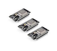 ELEGOO 3PCS ESP-32 Development Board Micro-USB, 2.4GHz Dual Mode WiFi+Bluetooth Dual Core Microcontroller for Arduino IDE, Support MicroPython, NodeMCU, AP/STA/AP+STA, CP2102 Chip