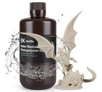 ELEGOO 8K 3D Printer Resin, Water Washable Resin 405nm UV-Curing Resin, Best for 8K/9K/12K/14K/16K 3D Printer Vanilla 1000g