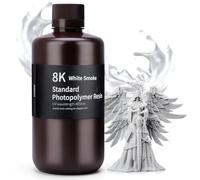 ELEGOO 8K 3D Printer Resin, White Smoke 1000g, Standard 405nm Fast Curing Photopolymer Resin, Ideal for Beginners with Easy Molding for LCD/MSLA 3D Printing