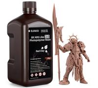 ELEGOO 8K ABS-Like 3D Printer Resin 3.0, 405nm UV-Curing Photopolymer Resin for LCD/DLP 3D Printing, with Enhanced Strength and Toughness, High Precision, Low Viscosity, Red Clay 2KG