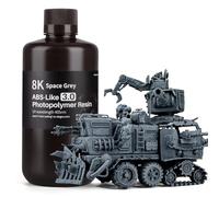 ELEGOO 8K ABS-Like 3D Printer Resin 3.0, 405nm UV-Curing Photopolymer Resin for Saturn Mars 8K/12K/14K/16K LCD Printer, with Enhanced Strength and Toughness, High Precision, 1000g Space Grey