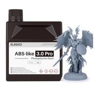 ELEGOO ABS Like 3.0 Pro Resin, UV 3D Printer Resin with Strong Scratch Resistance and Impact Resistance, Photopolymer ABS 3.0 Pro for LCD Printer Grey 2000g