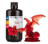 ELEGOO ABS-Like 3D Printer Resin 3.0, 405nm UV-Curing Photopolymer Resin for LCD/DLP 3D Printing, with Enhanced Strength and Toughness, High Precision, Low Viscosity, Clear Red 1000g