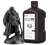 ELEGOO ABS-Like Resin 3.0+ (3.0 Plus) - 2000g Black Photopolymer Resin for MSLA/DLP/LCD 3D Printers | High Precision, Fast Curing, Scratch & Brittle Resistant | Smooth Surface Finish