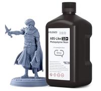 ELEGOO ABS-Like Resin 3.0+ (3.0 Plus) - 2000g Grey Photopolymer Resin for MSLA/DLP/LCD 3D Printers | High Precision, Fast Curing, Scratch & Brittle Resistant | Smooth Surface Finish