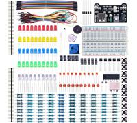 ELEGOO Electronic Fun Kit Breadboard Cable Resistor Capacitor LED Potentiometer for Electronic Learning Kit, compatible with Arduino UNO R3, MEGA, Raspberry Pi, Datasheet Available To Download