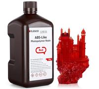 ELEGOO LCD UV 405nm ABS-Like 3D Resin for LCD 3D Printer Photopolymer Resin for LCD/DLP/MSLA 3D Printing - Clear Red 2KG