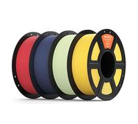 ELEGOO Matte PLA Filament 1.75mm Bundle 4KG, Pastel Multicolours 3D Printer Filament High Precision, 4pcs 1kg Spool (2.2lbs) Navy Blue/Ruby Red/Mint Green/Sunshine Yellow