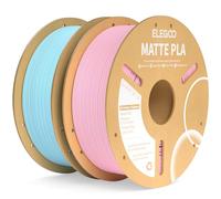 ELEGOO Matte PLA Filament Sakura Pink & Ice Blue 2KG, 1.75mm 3D Printer Filament Dimensional Accuracy +/- 0.02mm, 2pcs 1kg Carboard Spool (2.2lbs) Fits for Most FDM 3D Printers