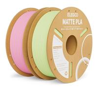 ELEGOO Matte PLA Filament Sakura Pink & Mint Green 2KG, 1.75mm 3D Printer Filament Dimensional Accuracy +/- 0.02mm, 2pcs 1kg Carboard Spool (2.2lbs) Fits for Most FDM 3D Printers