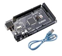 ELEGOO MEGA 2560 R3 Controller Board Compatible with Arduino IDE | 54 Digital I/O, 16 Analog Inputs, 256 KB Flash and USB Cable Included Black Version