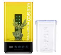 ELEGOO Mercury Plus Wash and Curing 2 functions in 1 Machine Station V2, Compatible with Mars/Photon LCD/DLP/SLA Resin 3D Printers Printed Models, Max Washing Size 131x90x220 mm³(without platform)