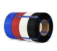 ELEGOO PLA Basic Refill Filament 1.75mm Bundle 4KG, Multicolours 3D Printer Filament No Spool Dimensional Accuracy +/- 0.02mm, 4pcs 1kg Spool(2.2bls) Black, White, Red, Cobalt Blue