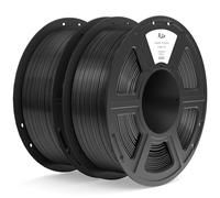 ELEGOO PLA+ Filament 1.75mm Black 2KG, High Toughness PLA Plus 3D Printer Filament Dimensional Accuracy +/- 0.02mm, 2pcs 1kg Spool(2.2lbs) Fits for Most FDM 3D Printers