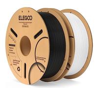 ELEGOO PLA Filament 1.75mm Black & White 2KG, Dimensional Accuracy +/- 0.02mm, 2pcs 1kg Cardboard Spool(2.2lbs) 3D Printing Filament Fits for Most FDM 3D Printers