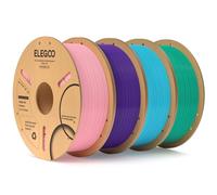 ELEGOO PLA Filament 1.75mm Bundle 4KG, Dimensional Accuracy +/- 0.02mm, 4pcs 1kg Cardboard Spool(2.2lbs) 3D Printing Filament Fits for Most FDM 3D Printers(Pink, Purple, Sky Blue, Sea Green)