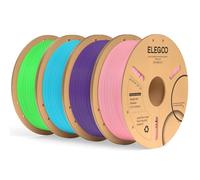 ELEGOO PLA+ Filament 1.75mm Bundle 4KG, PLA Plus Tougher 3D Printer Filament, Dimensional Accuracy +/- 0.02mm, 4 Pack 1kg Spool(2.2lbs) Fits for Most FDM 3D Printers(Pink,Purple,Sky Blue,Neon Green)