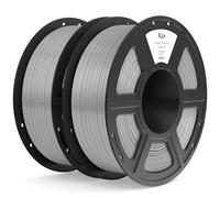 ELEGOO PLA+ Filament 1.75mm Grey 2KG, High Toughness PLA Plus 3D Printer Filament Dimensional Accuracy +/- 0.02mm, 2pcs 1kg Spool(2.2lbs) Fits for Most FDM 3D Printers