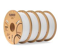 ELEGOO PLA Filament 1.75mm White 4KG, Dimensional Accuracy +/- 0.02mm, 4pcs 1kg Cardboard Spool(2.2lbs) 3D Printing Filament Fits for Most FDM 3D Printers