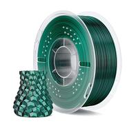 ELEGOO Silk PLA Filament 1.75mm Dual Colours Black Green 1KG, Shiny 3D Filament Dimensional Accuracy +/- 0.05mm, 1kg Spool(2.2lbs) Fits for Most FDM 3D Printers