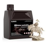 ELEGOO Upgraded 8K Water Washable Resin 405nm LCD UV-Curing Photopolymer Resin Best for Saturn Mars 8K/12K/14K/16K LCD DLP 3D Printing 3D Printer Vanilla 2000Gram