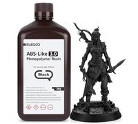 ELEGOO Upgraded ABS-Like Resin 3.0, 405nm UV-Curing 3D Printer Resin with Higher Precision and lower Shrinkage, Enhanced Strength and Toughness Photopolymer Resin for LCD Printer Black 2KG