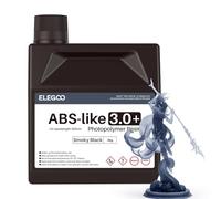 ELEGOO Upgraded ABS Like Resin 3.0 PLUS, UV 3D Printer Resin with Higher Precision and lower Shrinkage, ABS 3.0 + for LCD Printer Smoky Black 2000g