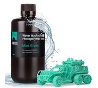 ELEGOO Water Washable 3D Printer Resin 2.0, Fast Curing Photopolymer for LCD DLP SLA Resin Printers, 395-405nm UV Curing 3D Printing Liquid, Low Shrinkage, High Durability Mint Green 1000g
